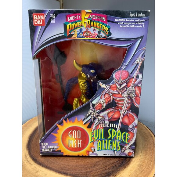 Mighty Morphin Power Rangers Deluxe Evil Space Aliens Goo Fish Figure 1994 Banda